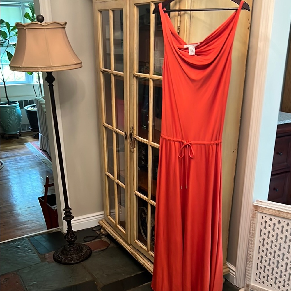 Diane Von Furstenberg Bold Orange Maxi Dress